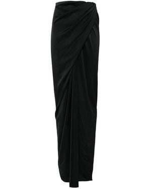 Atlein ドレープ スカート - ブラック