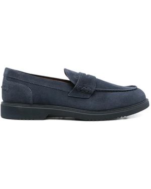 Nero Giardini Penny Leather Loafers - Blue
