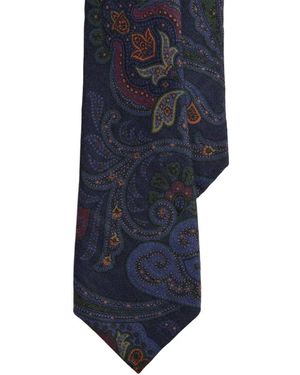 Ralph Lauren Paisley-Print Tie - Blue
