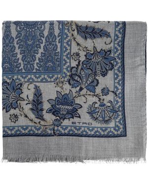 Etro Sciarpa con stampa - Blu