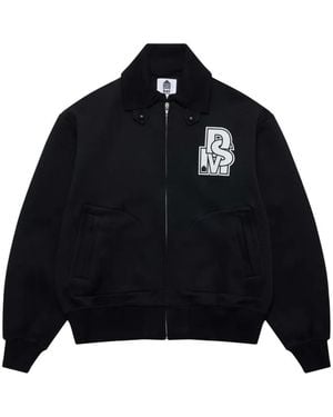 Noir Kei Ninomiya Logo-Patch Varsity Jacket - Black
