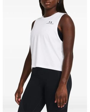 Under Armour Vanish Energy Cropped Tank Top - White