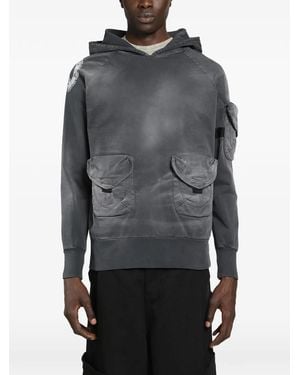 Massimo Sabbadin Tas Gabardina Washed Hoodie - Grey