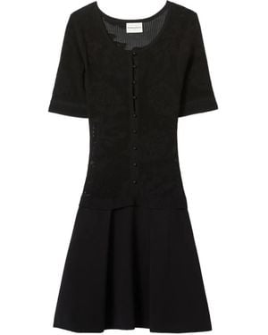 Claudie Pierlot Floral Knit Dress - Black