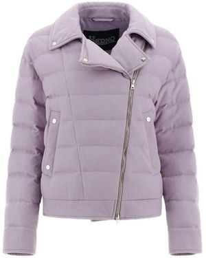 Herno Zip Padded Jacket - Purple