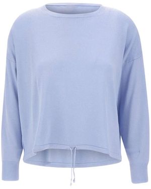 Kaos Jersey de canalé con dobladillo con cordones - Azul