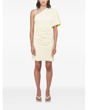 Maisie Wilen Slick Asymmetrical Draped Dress - Natural