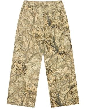 BBCICECREAM Diamonds & Dollars Tree Camo Pants - Natural