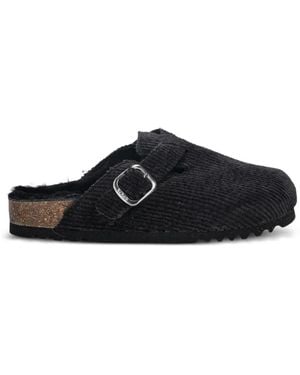 Scholl Mules Fae En Velours Côtelé - Black
