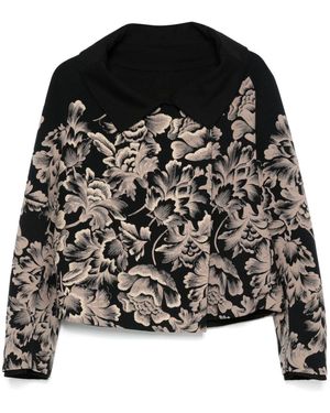 Ibrigu Floral-Print Jacket - Black