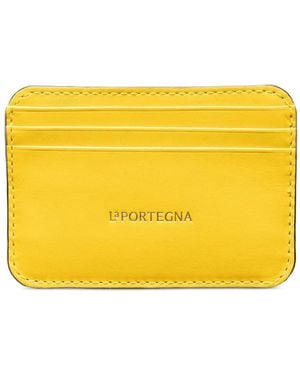 La Portegna Humphrey Leather Card Holder - Yellow