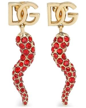 Dolce & Gabbana Dg ドロップピアス - ホワイト