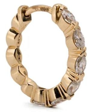 Jacquie Aiche Pendientes De Aro Mini En Oro Amarillo De 14 Ct Con Diamantes - Metálico