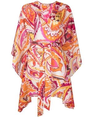 Twinset Floral-Print Belted-Waist Dress - White