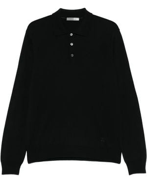 Corneliani Long-Sleeve Polo Shirt - Black