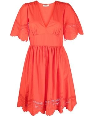 Twinset Abito A Maniche Corte - Rosso