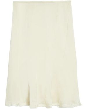 Jil Sander Satin Mini Skirt - Natural