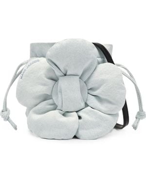 Marc Jacobs Mini Floral-Appliqué Drawstring Bucket Bag - Grey