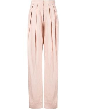 Stella McCartney High-Waisted Pleated Trousers - Pink