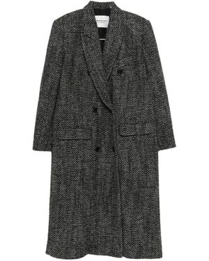 Isabel Marant Double-Breasted Long-Sleeve Coat - Grey