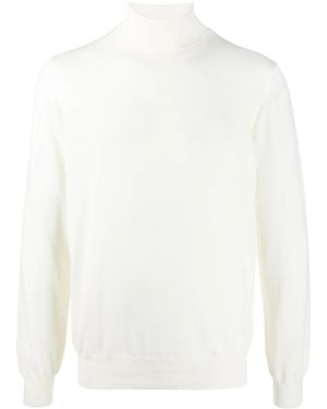 Fileria Jersey de punto fino con cuello vuelto - Blanco