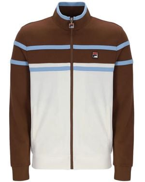 Fila Giovanni Contrast-Panel Sweatshirt - Brown