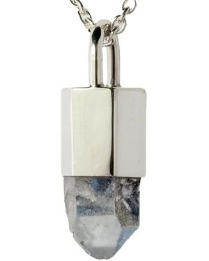 Parts Of 4 Collier Talisman Dumortierite En Sterling - Blanc