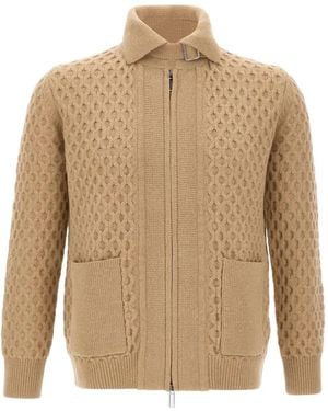Paolo Pecora Cardigan Con Zip - Neutro