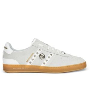 Philipp Plein Baskets Basses Retro Rebel À Ornement Étoile - Blanc