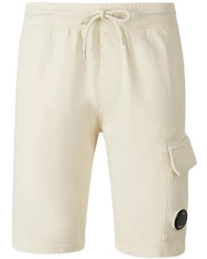 C.P. Company Drawstring Cargo Shorts - White