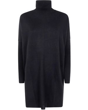 ABSOLUT CASHMERE Roll-Neck Midi Dress - Blue