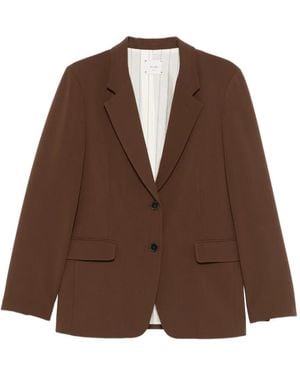 Alysi Two-Button Pocket Blazer - Brown