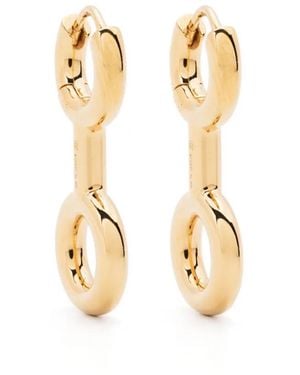 Charlotte Chesnais Binary Chain Huggie Earrings - Metallic