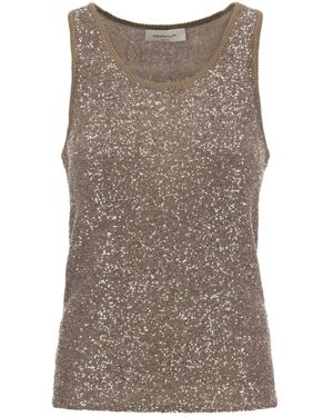 Fabiana Filippi Sequinned Top - ブラウン