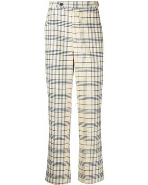 Bode Checked Straight-Leg Pants - Yellow