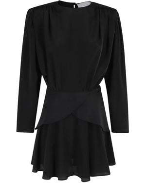 Erika Cavallini Semi Couture Tiered-Skirt Mini Dress - Black