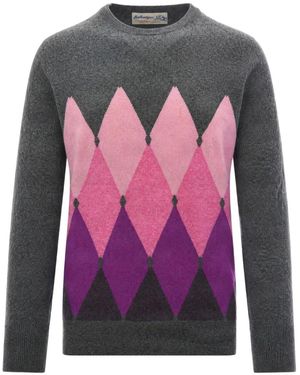 Ballantyne Argyle-Knit Cashmere Jumper - Pink