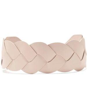 Altuzarra Braid Leather Waist Belt - Pink