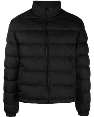 Versace Barocco-Print Quilted Jacket - Black