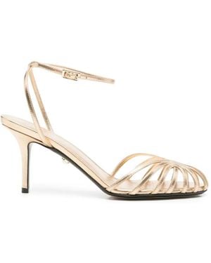 ALEVI Strappy Caged Sandals - White