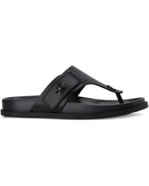 Karl Lagerfeld Logo-Plaque Slides - Black