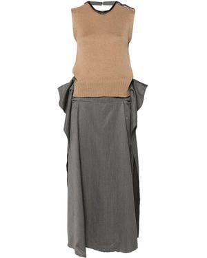 Litkovskaya Draped Midi Dress - Gray