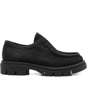 SERGIO MORETTI FIRENZE Lace-Up Lug-Sole Derby Shoes - Black