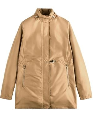 Fay Zipped Parka Coat - Natural