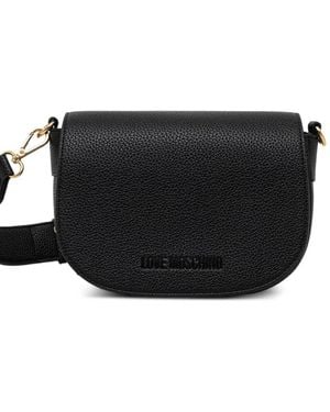 Love Moschino Mini Logo-Lettering Satchel - Black