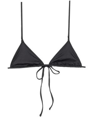 Frankie's Bikinis Elena Triangle Tie-Fastening Bikini Top - Black
