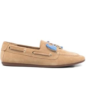 Maje Tassel-Detail Boat Shoes - White