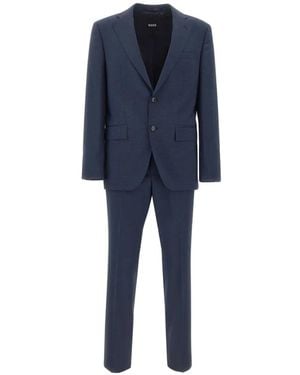 BOSS Two-Piece Regular-Fit Suit - Blue