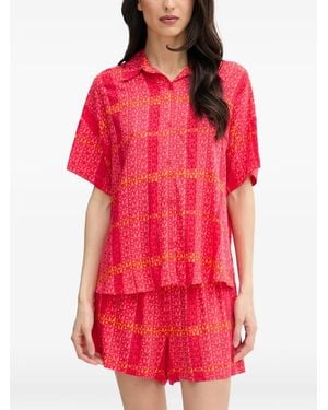 DKNY Pigiama Con Logo - Rosso
