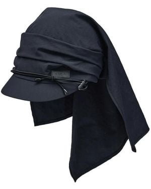 CA4LA Ruched Drawstring Hat - Blue
